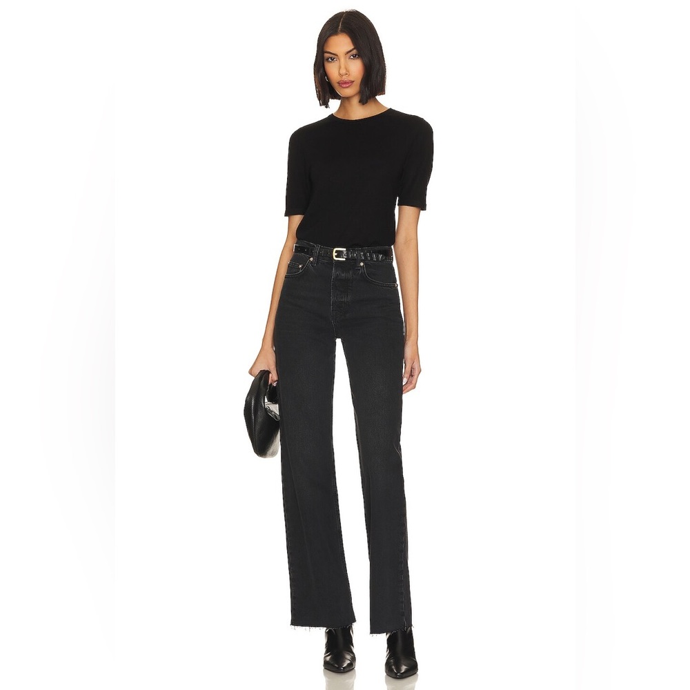 Pistola Raw Hem High Rise Straight-leg Jeans